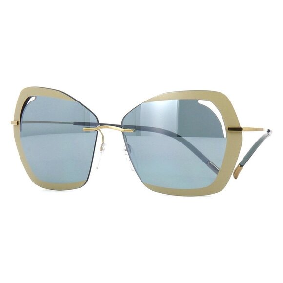 New SILHOUETTE Perret Schaad Special Edition Brown Semi Rimless Butterfly 9910/7 - Picture 1 of 4